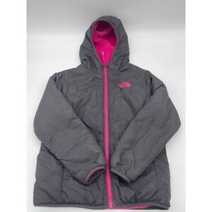 The North Face Kids Jacket Hooded Two Sided Sz M* Zip Up & Pockets